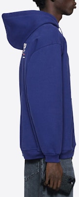 巴黎世家海軍藍Logo印花連帽衫 600583TIV531195 2