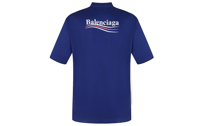 Balenciaga Navy Logo Print T-Shirt 620969TIV521195 圖 3