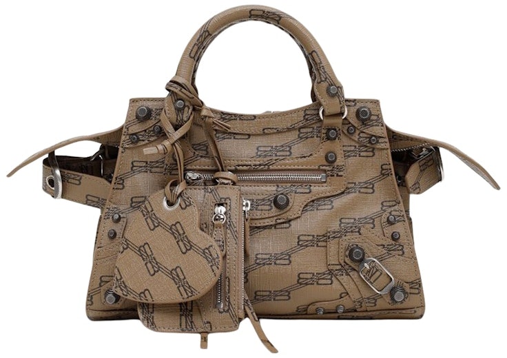 balenciaga-neo-cagole-handbag-xs-bb-monogram-brown-black