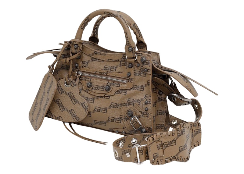 Order Tas Balenciaga Neo Cagole XS BB Monogram Coklat/Hitam