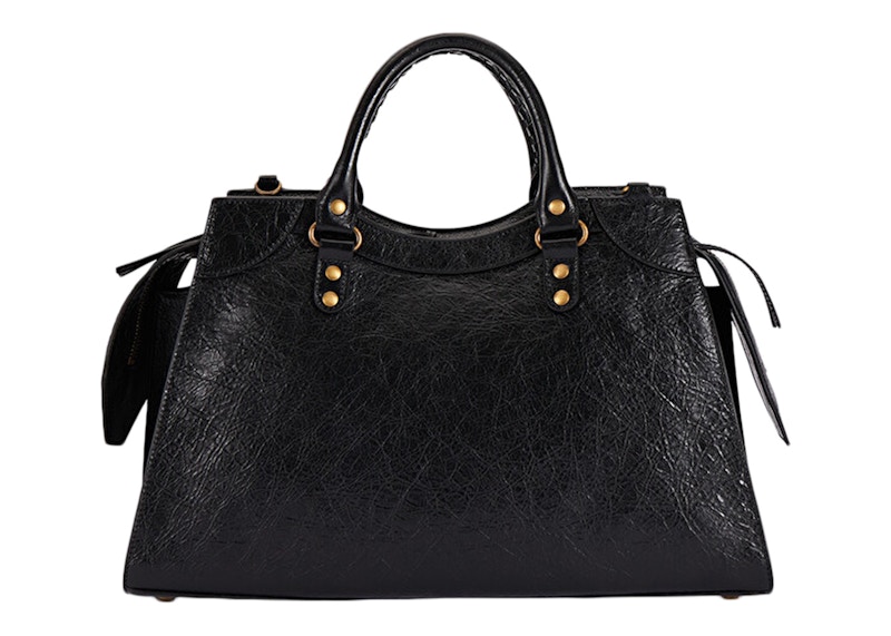 Order Balenciaga Neo Classic City Tote Medium Corak Hitam/Emas/Putih