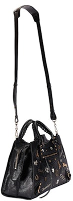 Balenciaga Neo Classic City Tote Medium Corak Hitam/Emas/Putih Lookbook Balenciaga Neo Classic City Tote Medium Corak Hitam/Emas/Putih