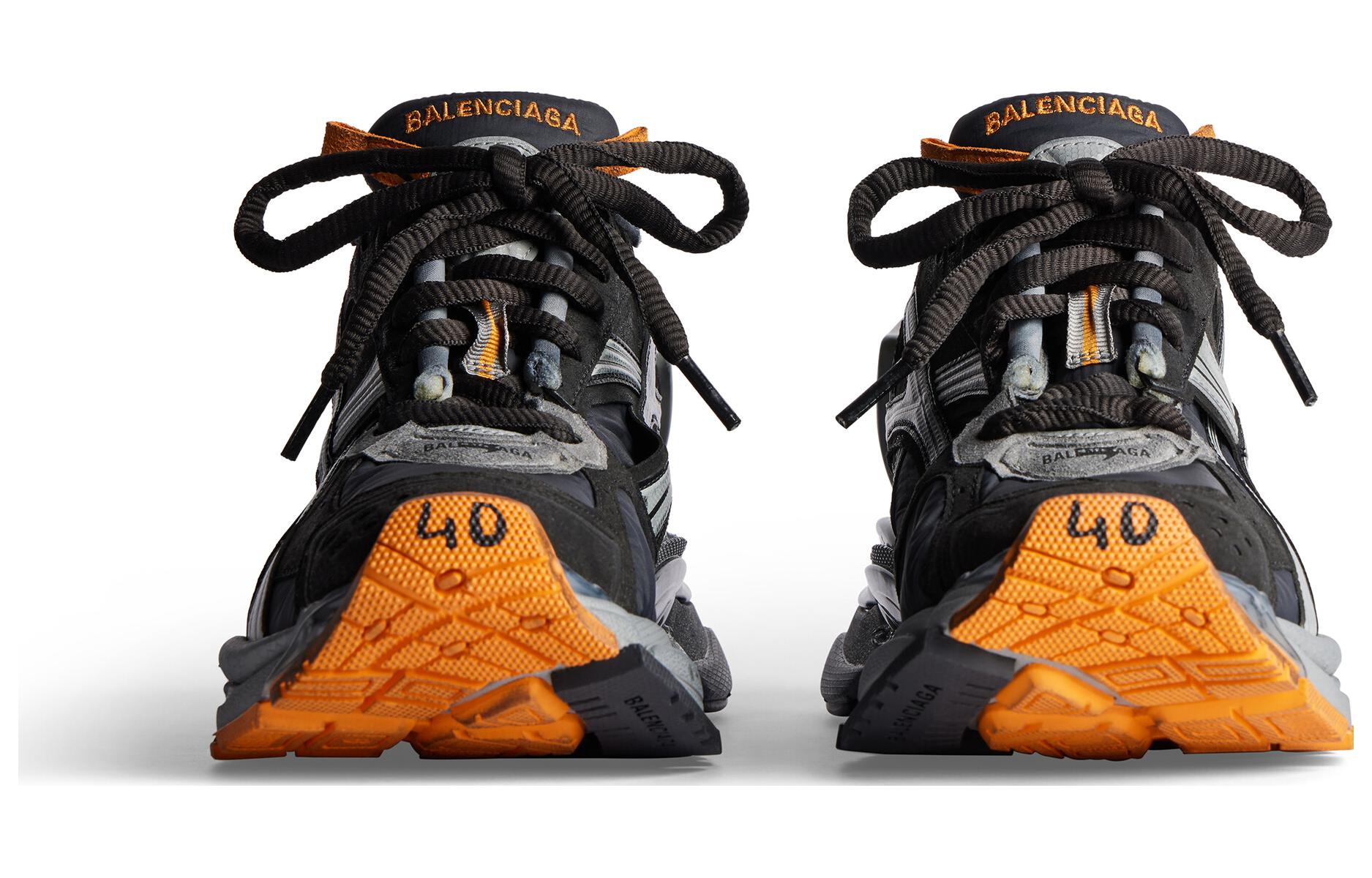 Order Balenciaga Runner Sneaker 'Worn-Out - Black Fluo Orange' 772774W3RNY1878