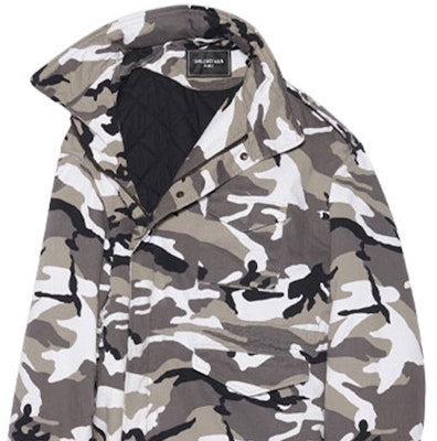 Balenciaga Off Shoulder Military Parka 'Grey' Details for Balenciaga Off Shoulder Military Parka 'Grey'