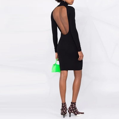 Balenciaga Open-Back Dress 'Black' Lookbook Balenciaga Open-Back Dress 'Black'