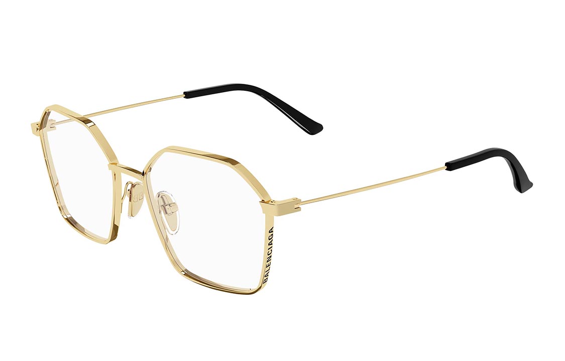 Balenciaga Optical Glasses Gold Metal Frame Unisex Irregular Shaped Design. BB0198O-002 圖 2