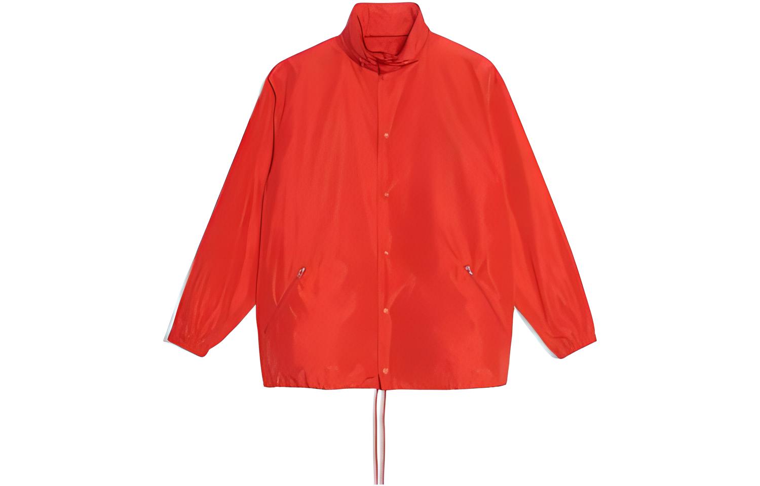 Balenciaga Orange Jacket with Back Logo and Stand Collar 556238TYD366240