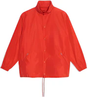 Balenciaga Orange Jacket with Back Logo and Stand Collar 556238TYD366240 Balenciaga Orange Jacket with Back Logo and Stand Collar 556238TYD366240