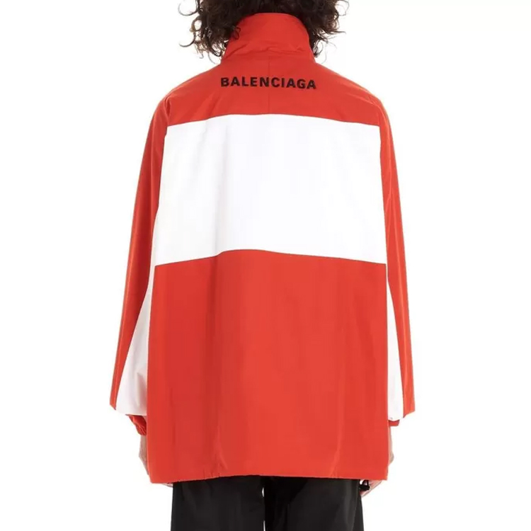 Balenciaga Orange Logo Print Zip-Up Colorblock Jacket 571434TYB186403 圖 3