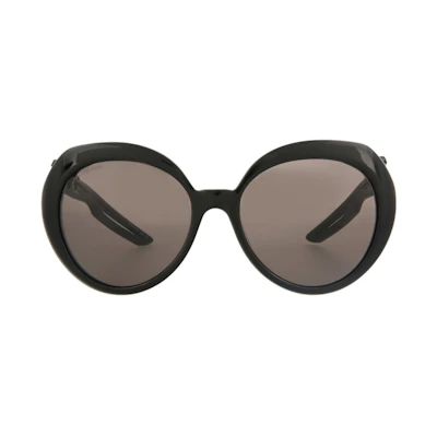 Balenciaga Oval-Frame Acetate Sunglasses Black/Grey (BB0024S-30007740-004-00011)