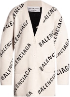 Balenciaga Oversize Cardigan 'Chalky White/Black' Balenciaga Oversize Cardigan 'Chalky White/Black'