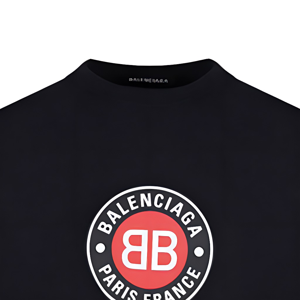 Balenciaga Oversized Black Double B Logo T-Shirt 612966TJVD61000 圖 7
