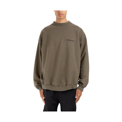 Balenciaga Oversized Brown Pullover Sweatshirt with Letter Print 699212TMVH22930