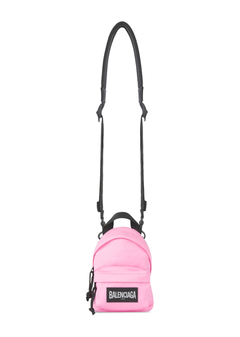 Balenciaga Oversized Crossbody Backpack Mini Pink/Black