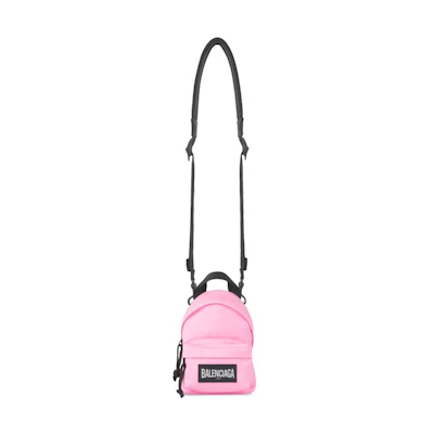 Balenciaga Oversized Crossbody Backpack Mini Pink/Black