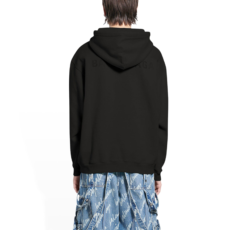 Balenciaga Oversized Logo Embroidered Hoodie in Dark Brown. 600583TLVB81146 圖 5