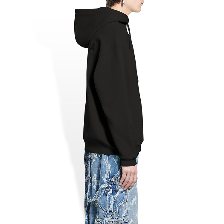 Balenciaga Oversized Logo Embroidered Hoodie in Dark Brown. 600583TLVB81146 圖 6