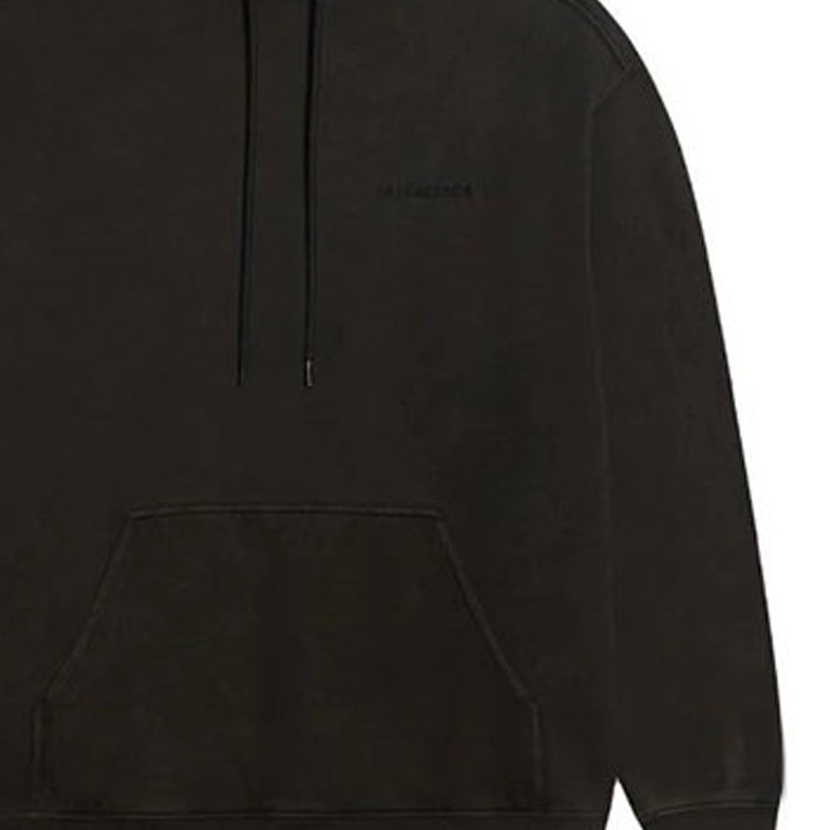 Balenciaga Oversized Logo Embroidered Hoodie in Dark Brown. 600583TLVB81146 圖 8