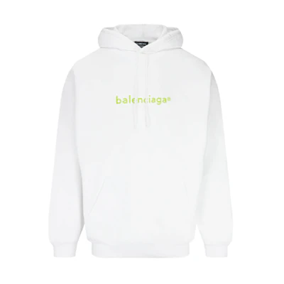Balenciaga Oversized Logo Hoodie White Long Sleeve Casual Sweatshirt. 570811TIV559152