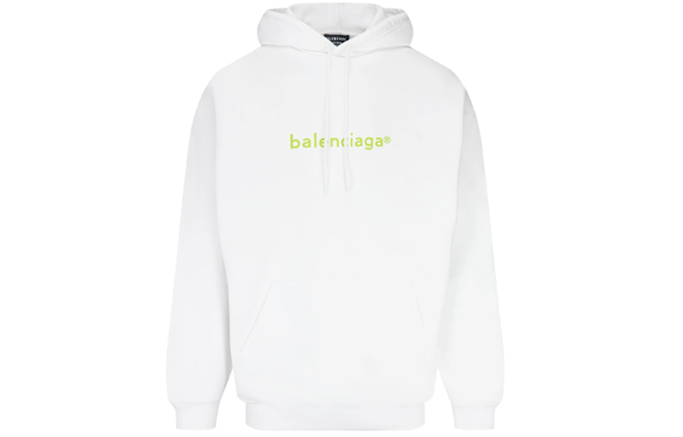 Order Balenciaga 寬鬆版印花連帽上衣 白色長袖休閒衛衣 570811TIV559152