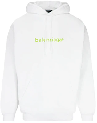 Balenciaga 寬鬆版印花連帽上衣 白色長袖休閒衛衣 570811TIV559152 Order Balenciaga 寬鬆版印花連帽上衣 白色長袖休閒衛衣 570811TIV559152