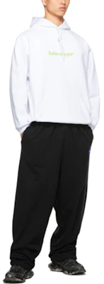 Balenciaga 寬鬆版印花連帽上衣 白色長袖休閒衛衣 570811TIV559152 Shop Balenciaga 寬鬆版印花連帽上衣 白色長袖休閒衛衣 570811TIV559152