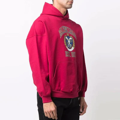 Balenciaga紅色男女款常版型寬鬆Logo印花連帽衫。 675003TLV906163 Details for Balenciaga紅色男女款常版型寬鬆Logo印花連帽衫。 675003TLV906163