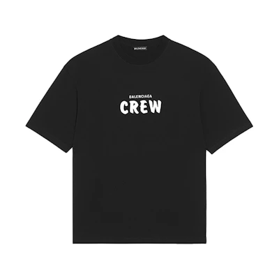 Balenciaga Oversized Logo Print T-Shirt Black 612966TIV241070