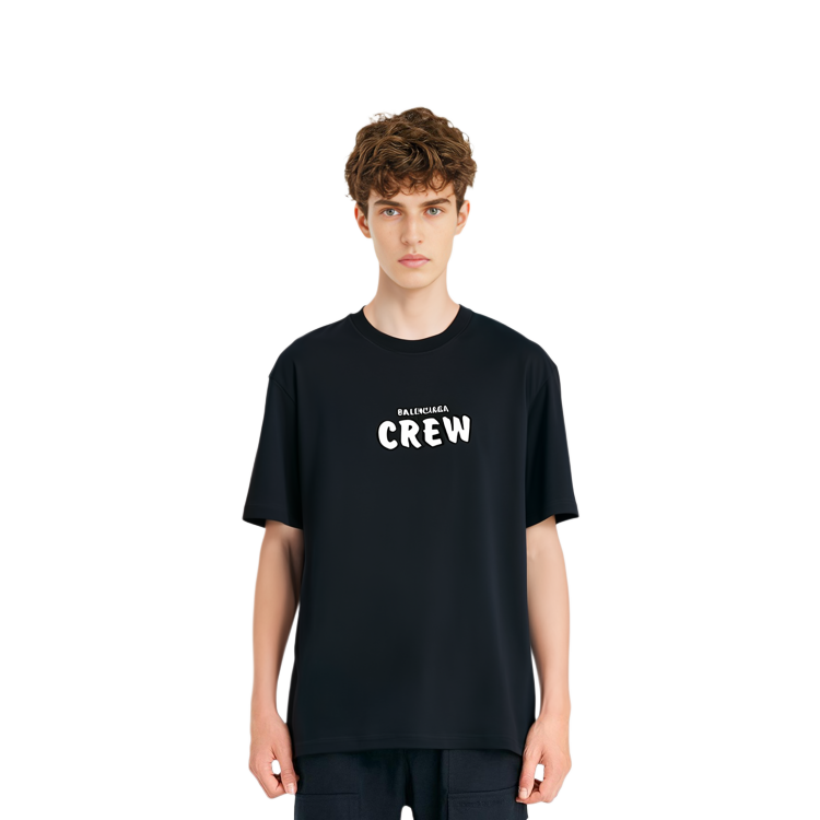 Balenciaga Oversized Logo Print T-Shirt Black 612966TIV241070 圖 5