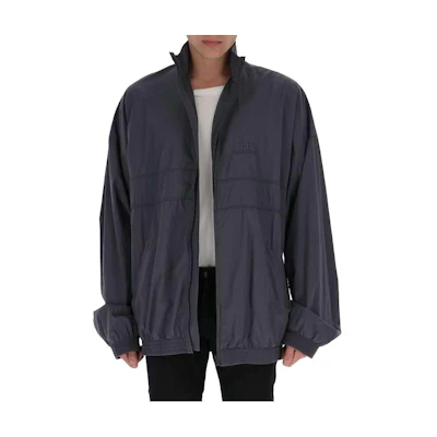 Balenciaga Oversized Logo Zip Jacket Deep Gray - Loose Fit 659099TWB131408