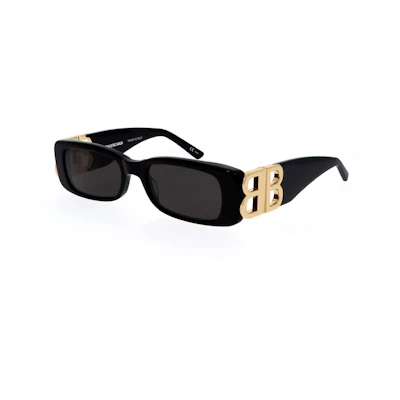 Balenciaga Oversized Rectangular UV Protection Sunglasses Unisex Black. BB0096S-001