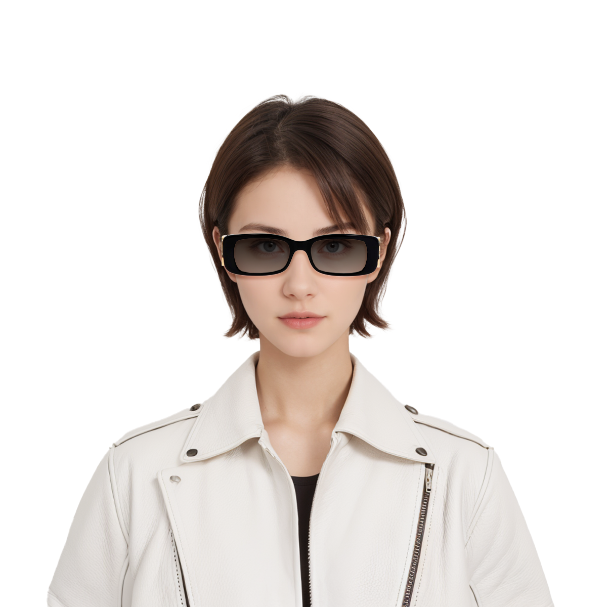 Details for Balenciaga 超大矩形防UV太陽眼鏡 男女適用 黑色 BB0096S-001