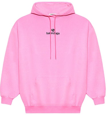 Balenciaga Oversized Sponsor Hoodie 'Bubble Gum Pink/Black' Buy Balenciaga Oversized Sponsor Hoodie 'Bubble Gum Pink/Black'