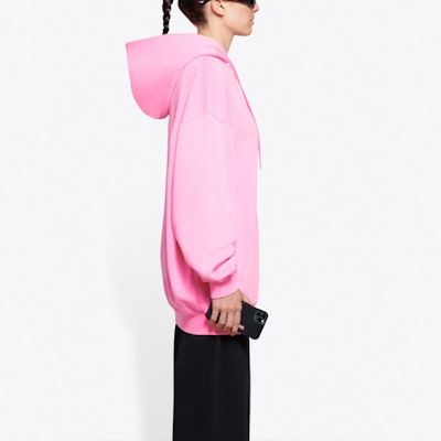 Balenciaga Oversized Sponsor Hoodie 'Bubble Gum Pink/Black' Purchase Balenciaga Oversized Sponsor Hoodie 'Bubble Gum Pink/Black'