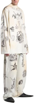 Balenciaga Oversized Baju Lengan Panjang Unisex Kelabu Putih Tee Grafik 790365TQVR13307 Shop Balenciaga Oversized Baju Lengan Panjang Unisex Kelabu Putih Tee Grafik 790365TQVR13307