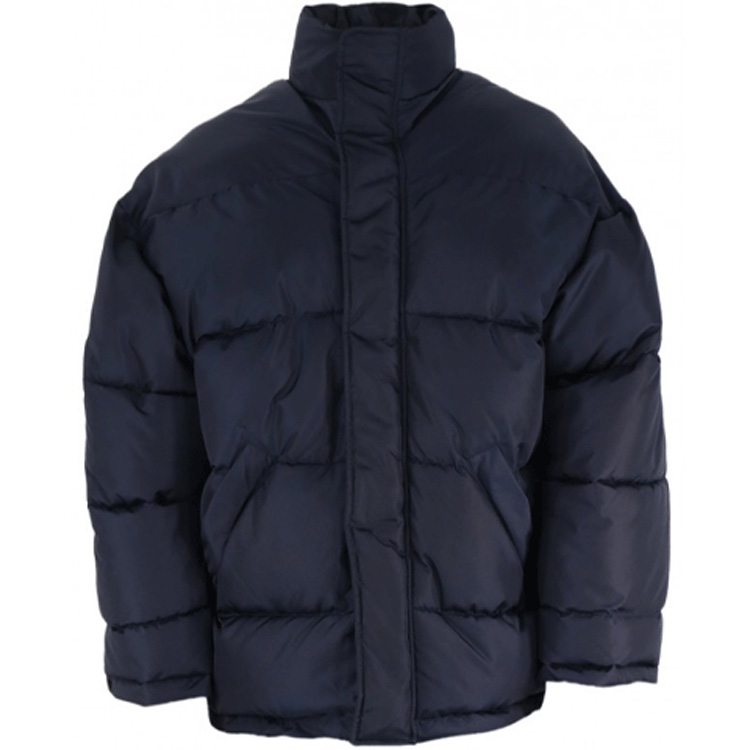 Balenciaga Oversized Zip-Up Cotton Jacket Deep Blue 663040TKO038065