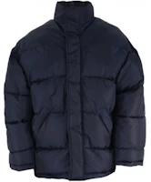 Balenciaga Oversized Zip-Up Cotton Jacket Deep Blue 663040TKO038065 Balenciaga Oversized Zip-Up Cotton Jacket Deep Blue 663040TKO038065