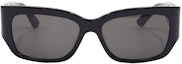 Lookbook Gafas Rectangulares Estrechas Balenciaga Paper Unisex Edición Parejas. BB0331SK-001-56