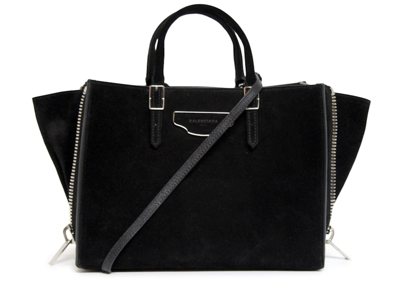 Balenciaga Papier A6 Plate Tote Baby Black