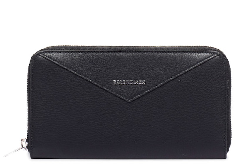 Balenciaga Papier Continental Zip Around Black