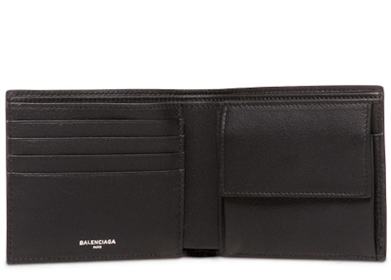 Order Balenciaga Papier Monedero Cuadrado Negro