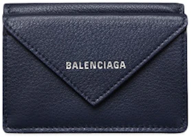 Balenciaga Papier Wallet Mini Deep Blue Balenciaga Papier Wallet Mini Deep Blue