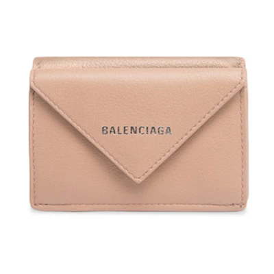 Balenciaga Papier Wallet Mini Rose Des Sables