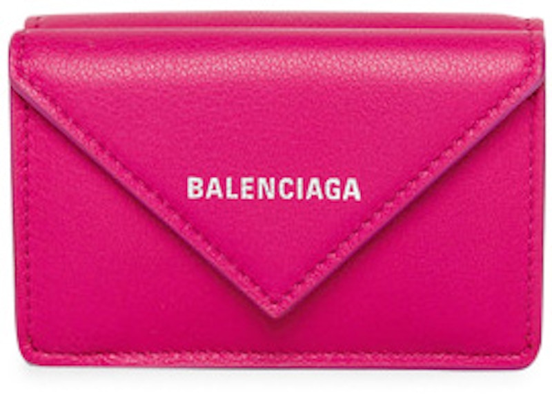 Balenciaga Papier Wallet Mini Rose Magenta