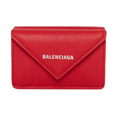 Balenciaga Papier Wallet Mini Rouge Tango