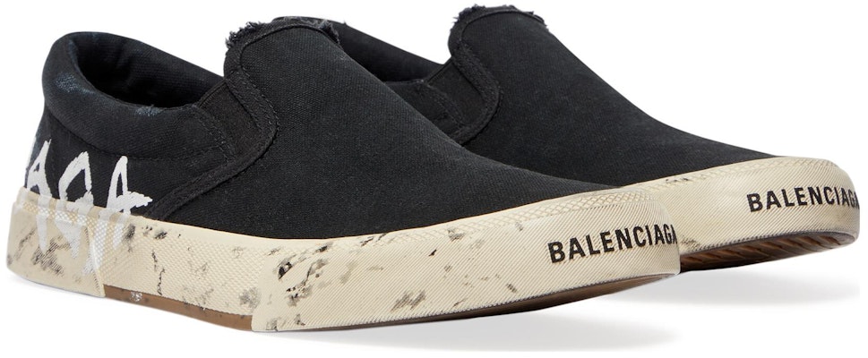 Balenciaga Paris Kasut Slip On Rendah 'Kapas Hitam Lusuh' 710297W3RR51099 Order Balenciaga Paris Kasut Slip On Rendah 'Kapas Hitam Lusuh' 710297W3RR51099