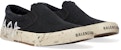 Balenciaga Paris Kasut Slip On Rendah 'Kapas Hitam Lusuh' 710297W3RR51099