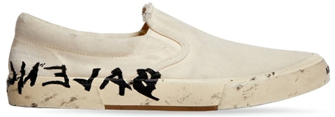 巴黎世家Balenciaga 巴黎 织物 套腳低幫 時尚板鞋 男款 白色 做舊版 Order 巴黎世家Balenciaga 巴黎 织物 套腳低幫 時尚板鞋 男款 白色 做舊版