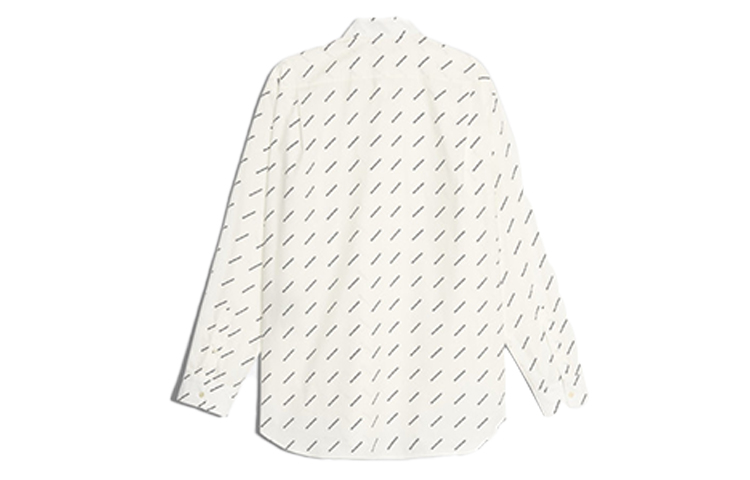 Lookbook 발렌시아가 파리 올오버 로고 화이트 캐주얼 긴팔 셔츠 레귤러핏 534333TBL969040