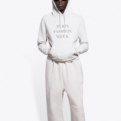 Balenciaga Paris Fashion Week Hoodie 'Cement Grey/Black' Details for Balenciaga Paris Fashion Week Hoodie 'Cement Grey/Black'